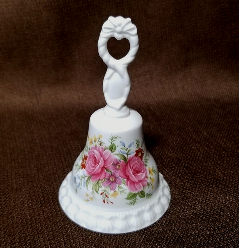 Elizabethan Fine Bone China Rose Floral Tea Cottage Dinner Hand Bell England VTG - Picture 8 of 9