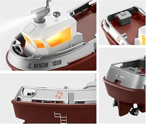 RC 1/32 Mini TUG BOAT Duel Prop Radio Control TUGBOAT W/ LED - Picture 11 of 20