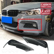 For BMW 2012-18 F30 F31 Carbon Fiber Front Bumper Upper Trim Air Vent Cover Fang