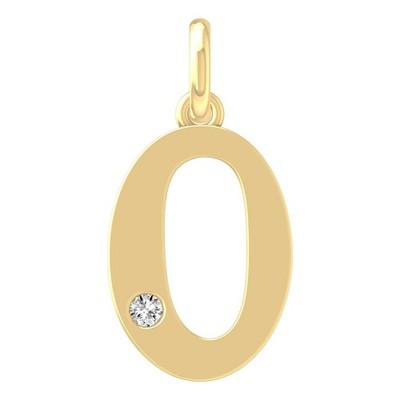 Lab Grown Diamant 10K Gelbgold Nummer 0 Halskette 18'' Silber Kabel Kette