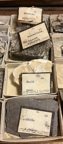 Antike Gregory Bottley geologische Gestein Mineral Sammlung Proben Set Ori Etui - Bild 11 von 16
