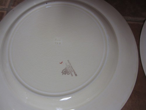 6 Vintage Enoch Wedgwood & Co Tunstall Hermes 9 7/8"Dinner Plates ART DECO Style - Picture 15 of 15