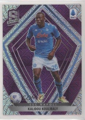 2020 Panini Chronicles Spectra Serie A Purple Mojo Prizm Kalidou Koulibaly 1s8