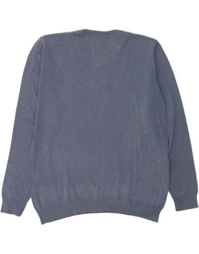 WRANGLER Mens Crew Neck Jumper Sweater Large Blue DM36 - Picture 2 of 4
