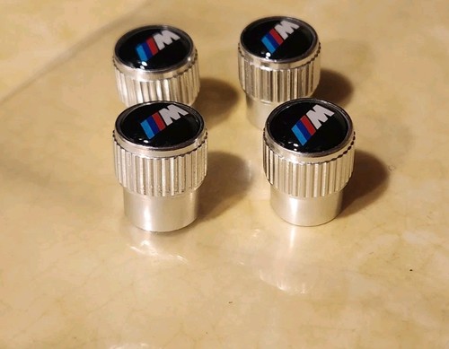 Universal B-M-W M Sport Wheel Tire Air Valve Caps Stem Dust Cap Covers Metal - Picture 3 of 7