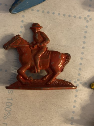 VTG 1940s Cast Metal Cowboy Horses Game Pieces Set of 6 - Picture 18 of 23