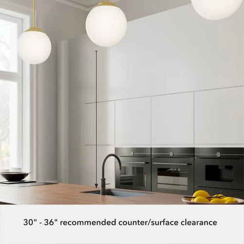 Modern Brass One Light Mini Pendant Hepburn Collection New in Box Hunter $139 - Picture 2 of 5