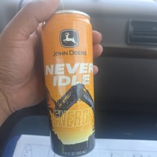 John Deere Never Idle Energy Drink Advertising Can 12 fl oz