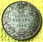 1933 Canada .800 Silver Quarter 25 Cents KM #24a, Low Mintage