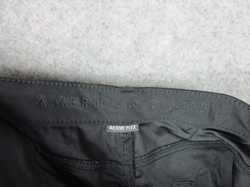 American Eagle Pants Mens Actual 36x27 Black Active Flex Lightweight Casual - Picture 18 of 19