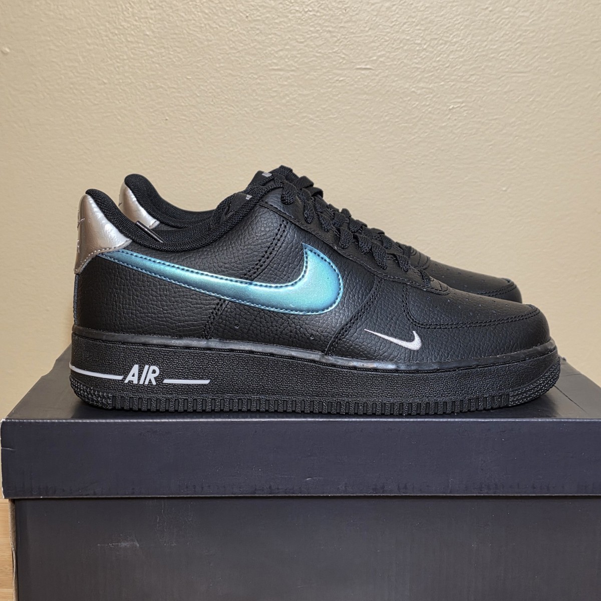 Nike Air Force 1 '07 Low Black Blue Lightning Grey FD0654-001