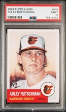 2023 TOPPS LIVING #610 ADLEY RUTSCHMAN PSA 9