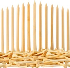 110 Pcs Bamboo Golf Tees 3 1/4 Inch, Friendly Biodegradable, 3 inch, log