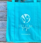 5  pack cloth GROCERY BAG - TEAL - Recyclable Shopping Tote - NEW