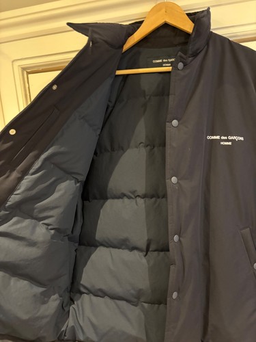 Comme des Garcons Homme Down Filled Navy Coaches Jacket Large - Picture 5 of 6