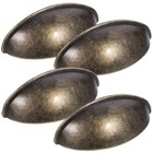 4pcs Wardrobe Pull Semicircle Dresser Drawer Handle Wardrobe Door Pull