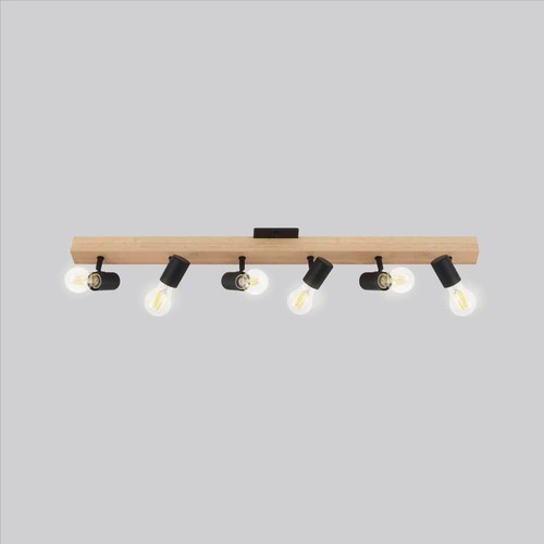 Eglo Kingswood 37.80 in. Wood/Black Incandescent Track Lighting Kit - Picture 4 of 10