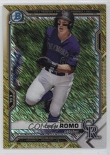 2021 Bowman Chrome Prospects Gold Shimmer Refractor 22/50 Drew Romo 1f92