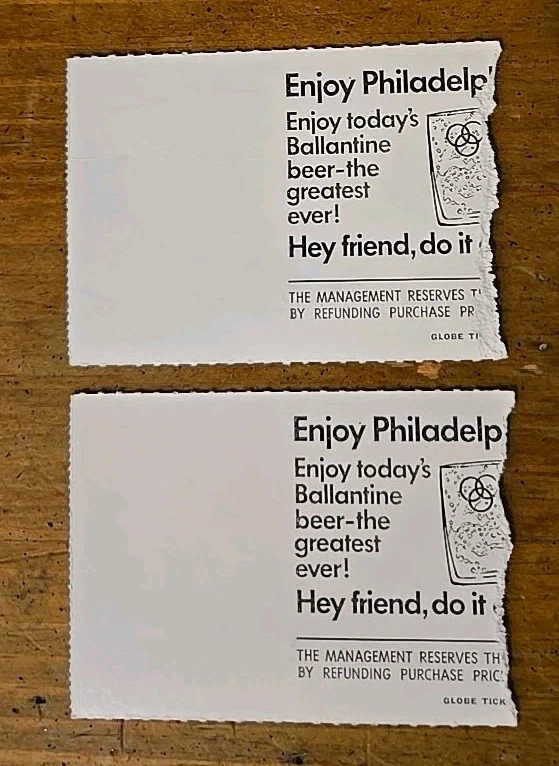 Pair Of 1966 Philadelph Eagles Vs Pittsburg Steelers Ticket Stubs Franklin Field - Image 2 of 4