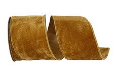 4 Inch Wide Caramel Luxe Plush Velvet Ribbon 10 Yards Gift Wrapping DIY Craft