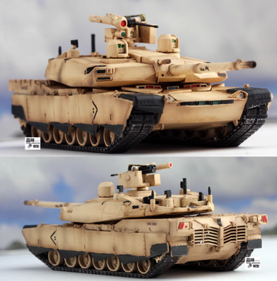 M1 Abrams 戦車 ミリタリー模型 デザートカラー AM 1/72 US M1X Tank Abrams Tank Sand Color Finished Model Ornament
