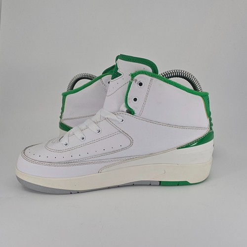 Nike Air Jordan 2 Retro Kids Size 3Y 'Lucky Green' Classic 90s DQ8564-103 - Picture 6 of 9
