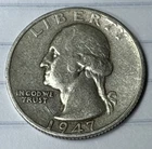 1947-S 25C Washington Quarter Circulated But Good Details