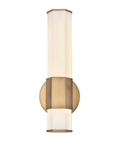 Hinkley Facet 14" High Heritage Brass LED Wall Sconce - Picture 6 of 10