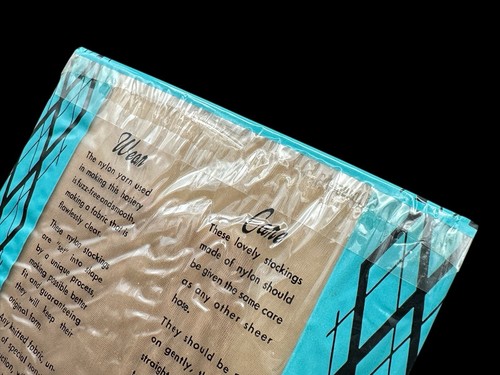 Vtg 50s Clearspun Nylon Stockings Pantyhose Harlequin 60 Gauge NOS Film Costume - Picture 15 of 16