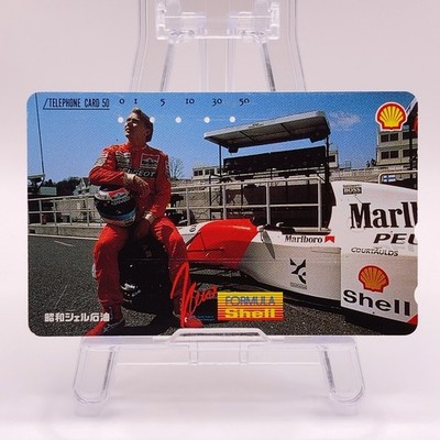 Ayrton Senna da Silva HONDA F1 Japanese Telephone Card used rare vintage C80 #2
