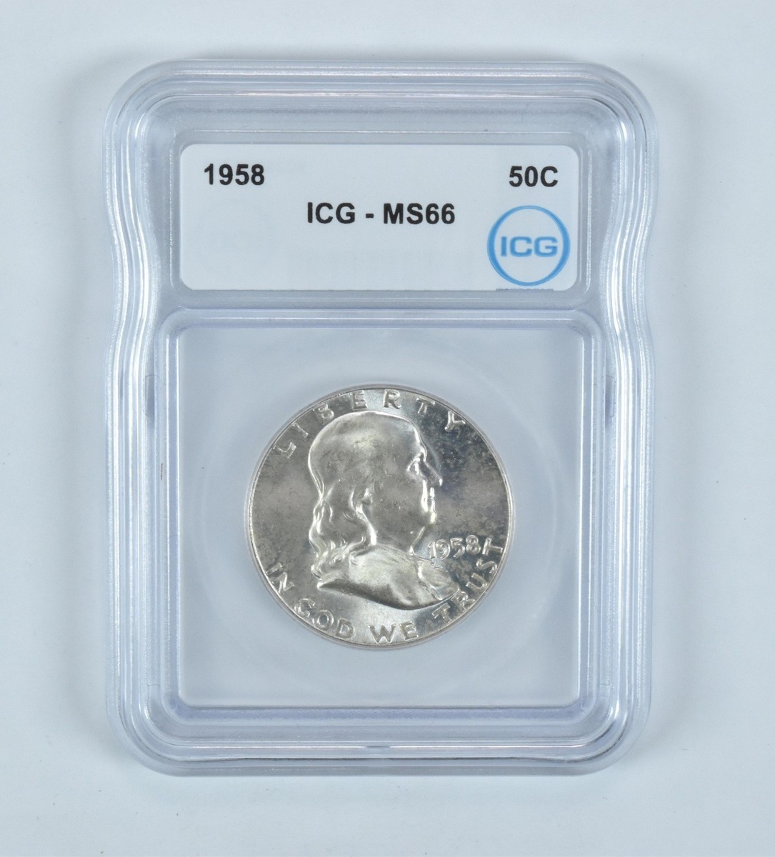 1958 Franklin Half Dollar MS66 ICG | eBay