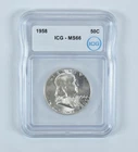 1958 Franklin Half Dollar MS66 ICG