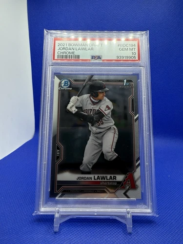 Jordan Lawlar 2021 Bowman Draft Chrome 1st Bowman PSA 10 #BDC-194 Diamondbacks