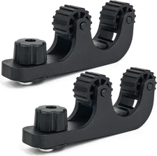 Kayak Paddle Holder - Track Mount Accessories for Fishing, 2 Pack, Black