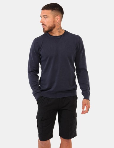BERMUDA SHORT UOMO YES ZEE P752 PW00 COTONE BLU ORIGINALE PE 2025 - Picture 2 of 4
