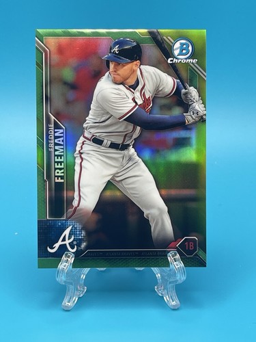 2016 Bowman Chrome Freddie Freeman #11 Green /99 - Picture 1 of 3