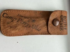 Vintage Camp Perry Ohio Bottle Opener Leather Pouch Nifty