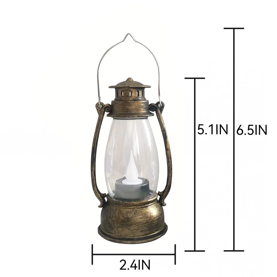 Mini linternas (12 piezas-5,1 pulgadas) para decoración navideña occidental vintage, ligeras... Foto 2 de 4