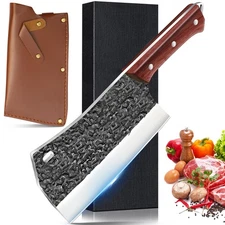 Handmade Forged Kitchen Chef's Knife Stainless Steel Butcher Knives Meat Cleaver