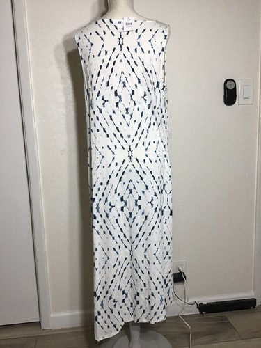 NEU J JILL PURE JILL DIAMOND TIE DYE MIDIKLEID BAUMWOLLE & MODAL GR. L MIT EINER TASCHE - Bild 6 von 10