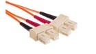 Kabel światłowodowy, średnica: 62,5/125μm, OM1 Wielomodowy, Pomarańczykowy, SC/SC