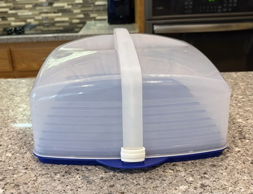 Tupperware BAKE N TAKE 18-Cupcake/9x13" rechteckiger Kuchenheber: blau • versiegelt - Bild 9 von 18