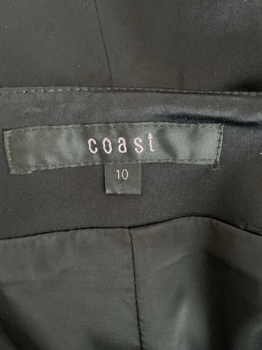 Coast Care - Ladies Black Satin Pencil Skirt - Size 8-10 (28" Waist) Side Split - Picture 4 of 8