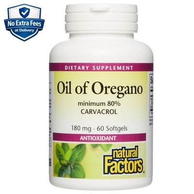 Aceite de Orégano Orgánico 80% Carvacrol con EVOO, 60 Cápsulas Blandas