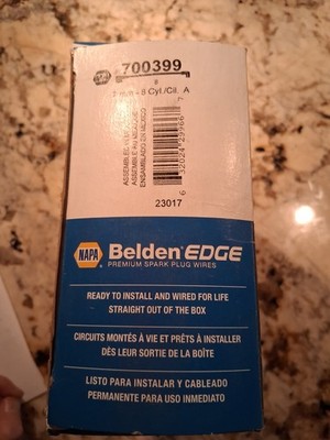NAPA Belden Edge 700399 Premium Spark Plug Wires 7mm 8 Cylinder V8 NOS New