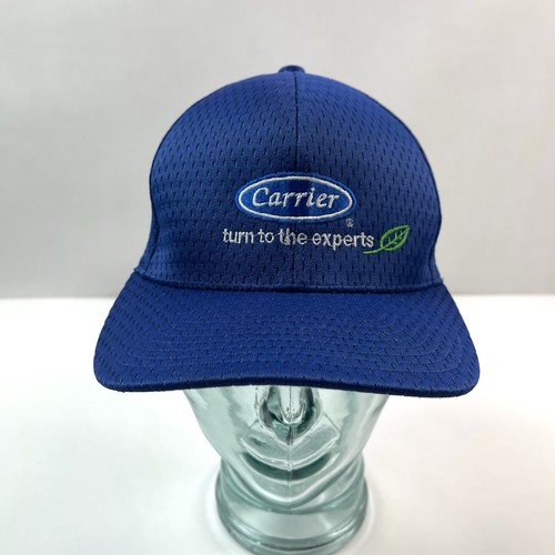 Carrier Flexfit Baseball Hat Cap Blue Mesh Embroidered Logo HVAC Factory Parts - Picture 10 of 15