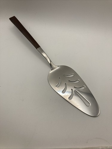 Woodwind Japan MCM Vintage Stainless Steel & Wood Look Handled Cake Server NIB - Picture 3 of 18