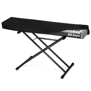 Piano Couverture de poussière de clavier 88 Clés, électronique numérique 88 clé, noir