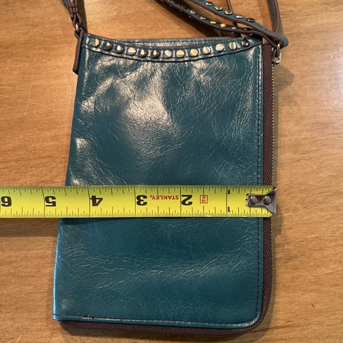 HOBO türkis grün Leder Geldbörse Handy Umhängetasche - Bild 10 von 11
