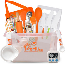 Kids Real Cooking Set for Cooking and Baking 31 Pc. Gift for Junior Chef with
